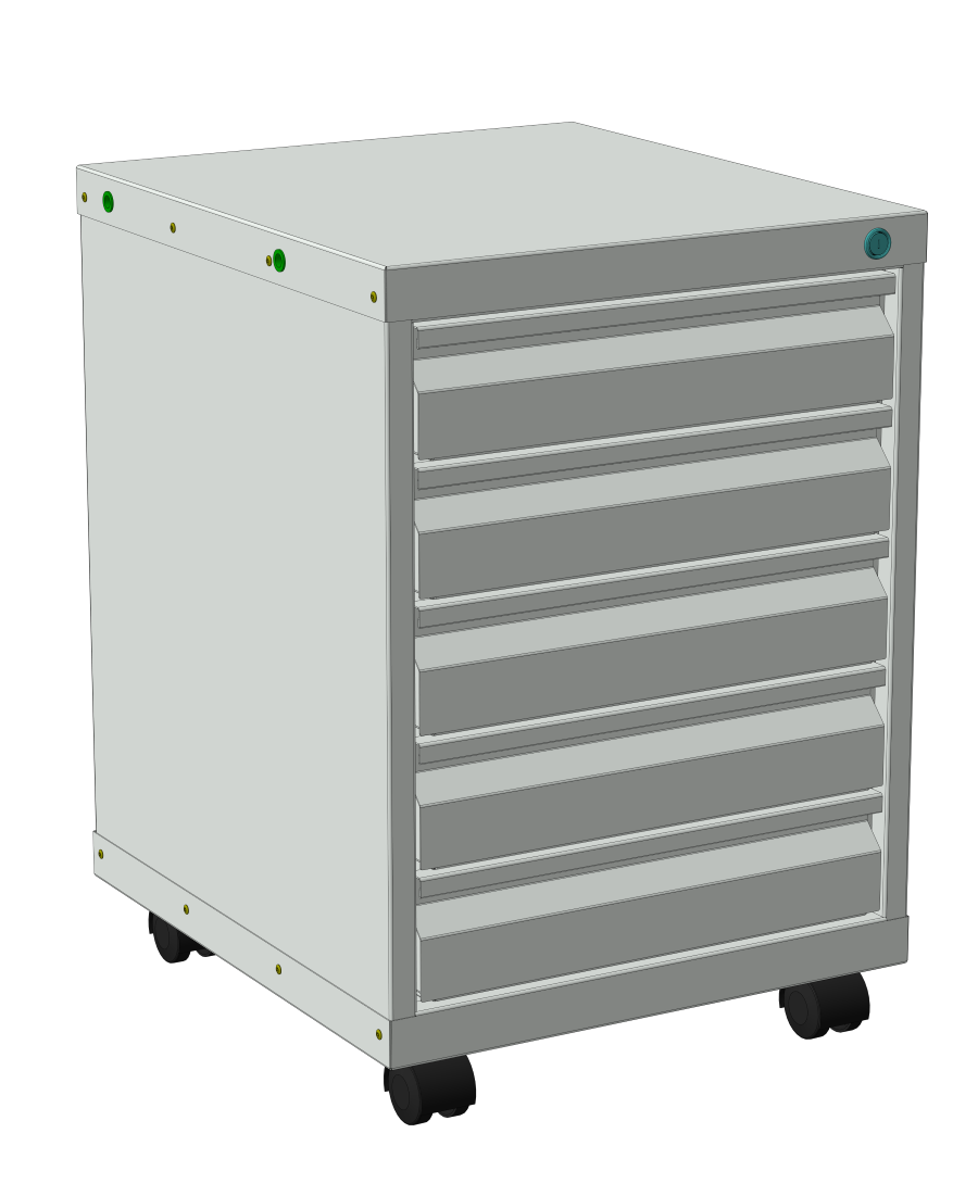 Тумба подкатная на 5 ящиков