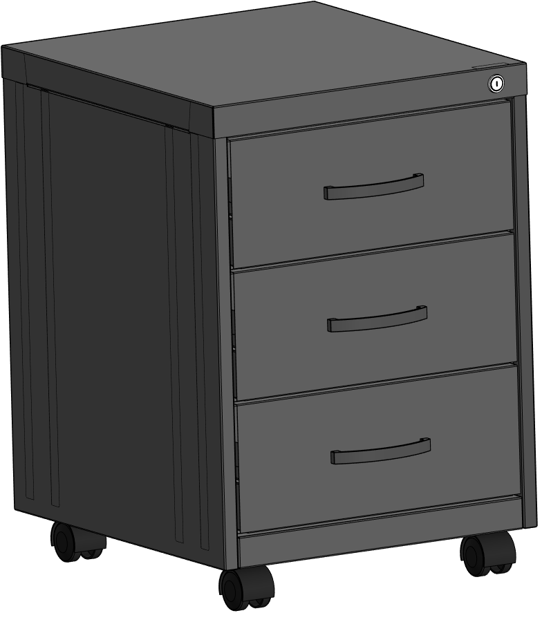 Тумба подкатная 3 ящика Офис