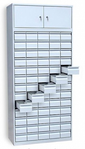 Шкаф хранения комплектующих и компонентов с верхней секцией